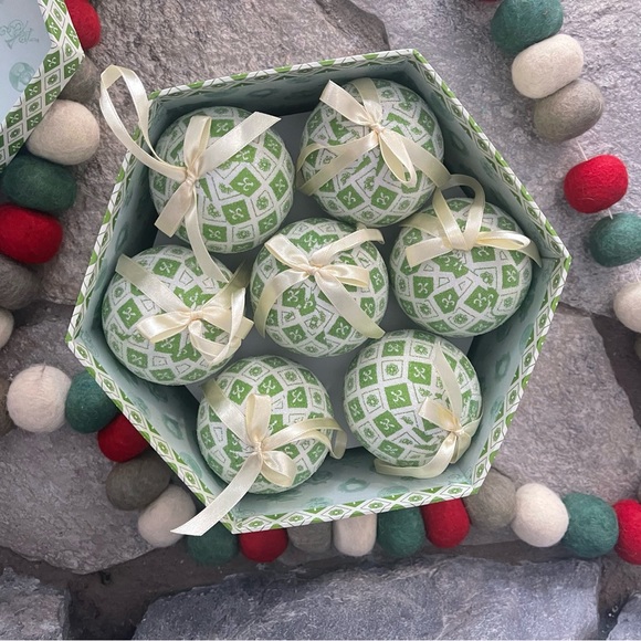 Vintage Mod 70s Christmas Tree Ball Ornaments Set of 14 - Picture 4 of 7